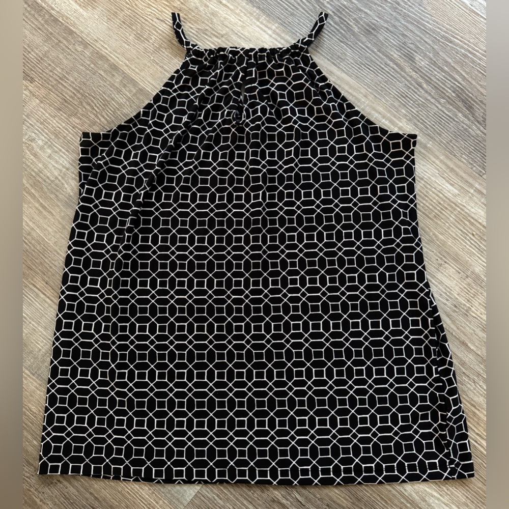The Limited Black And White Sleeveless Blouse (Size: Small)